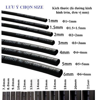 5m ống Gen co nhiệt phi nhỏ từ phi 4 đến 22