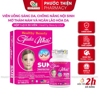 Viên uống Glutathione sáng da mờ nám HB GLUTA WHITE lọ 30 Viên - chống nắng, đều màu da