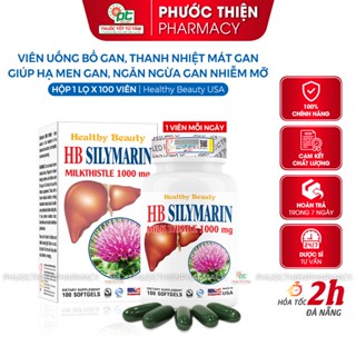 Bổ gan, giải độc gan hạ men gan cây kế sữa HB SILYMARIN Healthy Beauty 100 viên