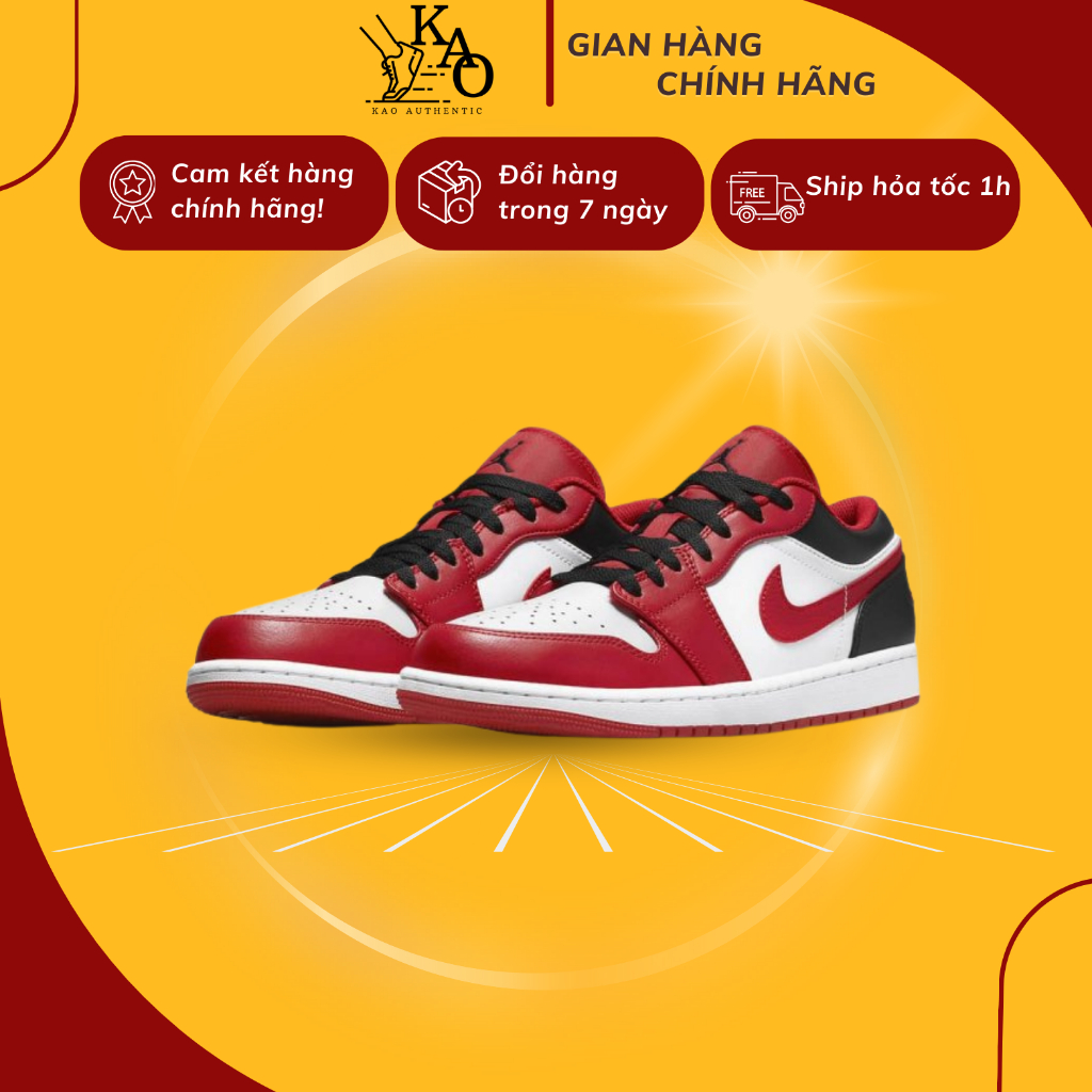 Giày Air Jordan 1 Low 'Reverse Black Toe' Hàng Chuẩn Full Box - JD199