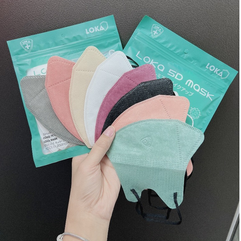 Khẩu Trang 5D LOKA MASK, 5D 𝐌𝐀𝐒𝐊 Kháng Khuẩn, Nhiều Màu Lạ Siêu Đẹp Hottrend, Thời Trang Unisex