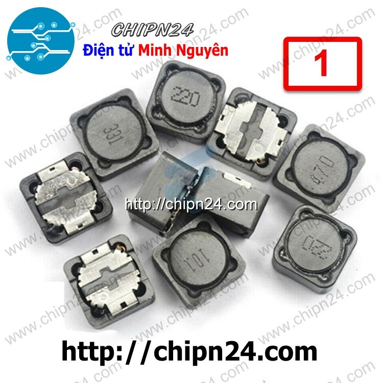 (KG1) Cuộn Cảm Dán CD127 (12.5x12.5mm) (1uH/1.5uH/2.2uH/3.3uH/4.7uH/6.8uH/10uH/15uH/22uH) - [Chọn Loại]