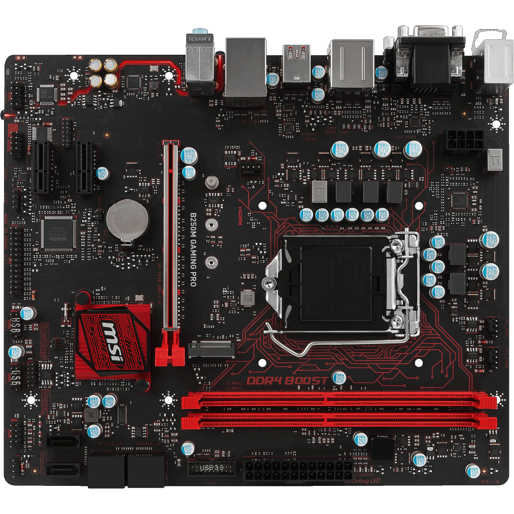Chặn main MSI B250M GAMING PRO. Mainboard IO Shield MSI B250M GAMING PRO. Miếng FE main