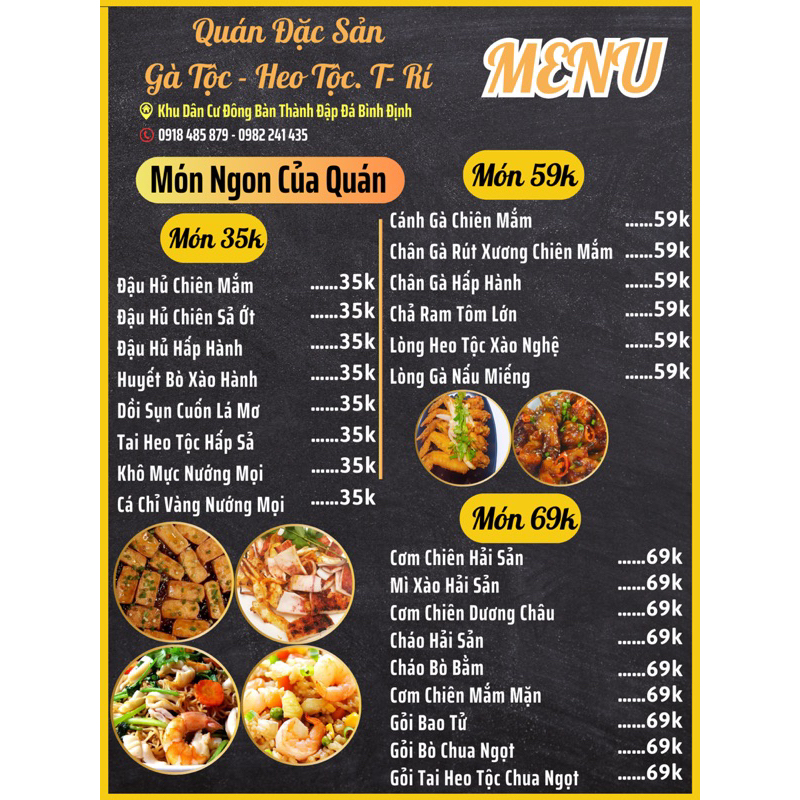 Menu Fomex Theo Yêu Cầu