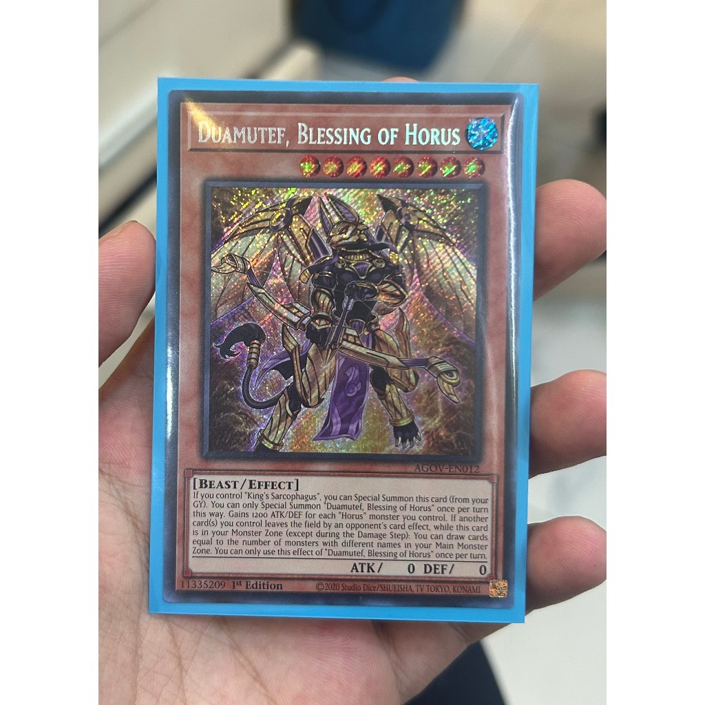 Thẻ bài Yugioh - Duamutef, Blessing of Horus - AGOV-EN012 - Secret Rare