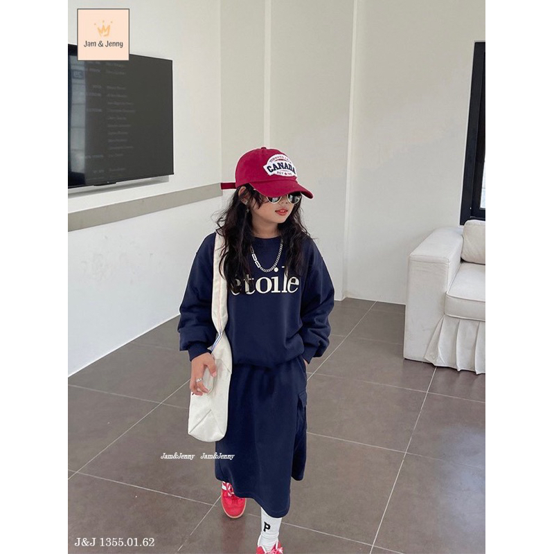 Bộ nỉ hoodie xanh ghi Etoile- HÀNG SALE KHÔNG ĐỔI TRẢ