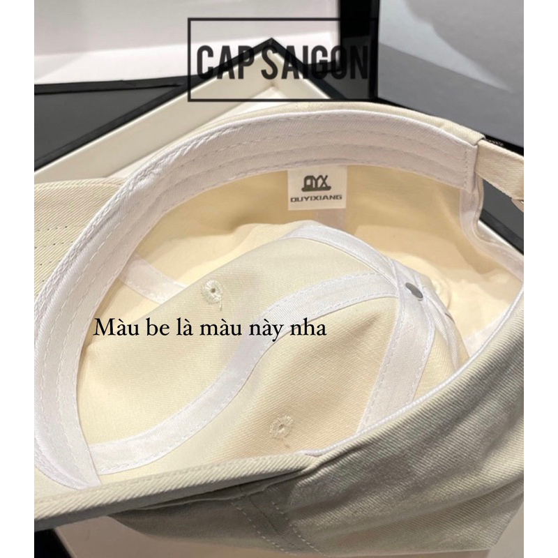 Nón lưỡi trai kaki màu be CAPSAIGON Thêu NIKEE trendy 2023 unisex nam nữ