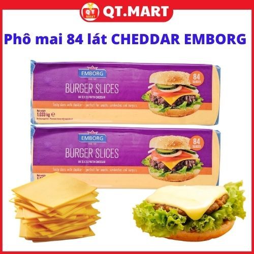 Phô mai lát CHEDDAR EMBORG 1.033 kg
