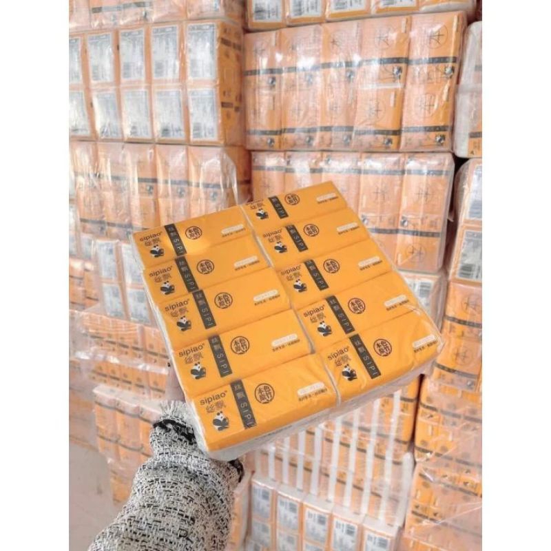 10 Gói Giấy Ăn ,Giấy Rút Gấu Trúc SIPAO Nội Địa Trung