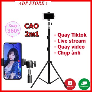 Chân đèn studio,Chân Đèn Flash, Chân Tripod 3 chân đa năng dùng chụp ảnh, quay phim, livestream cao 2.1 mét