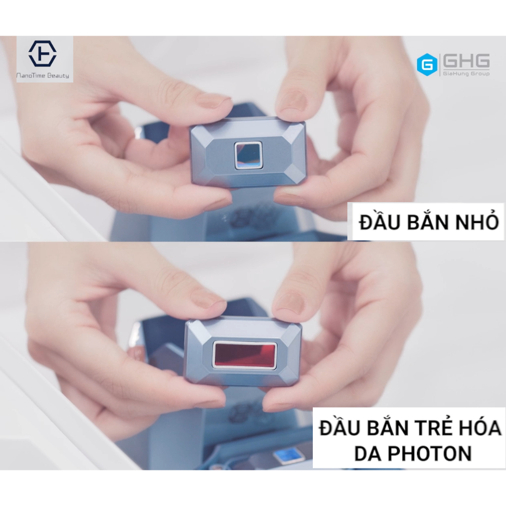 Máy triệt lông cá nhân cầm tay Nanotime B65pro Triệt lạnh 10 độ C, Không giới hạn Xung, Hiệu quả gấp 10 lần Triệt thường