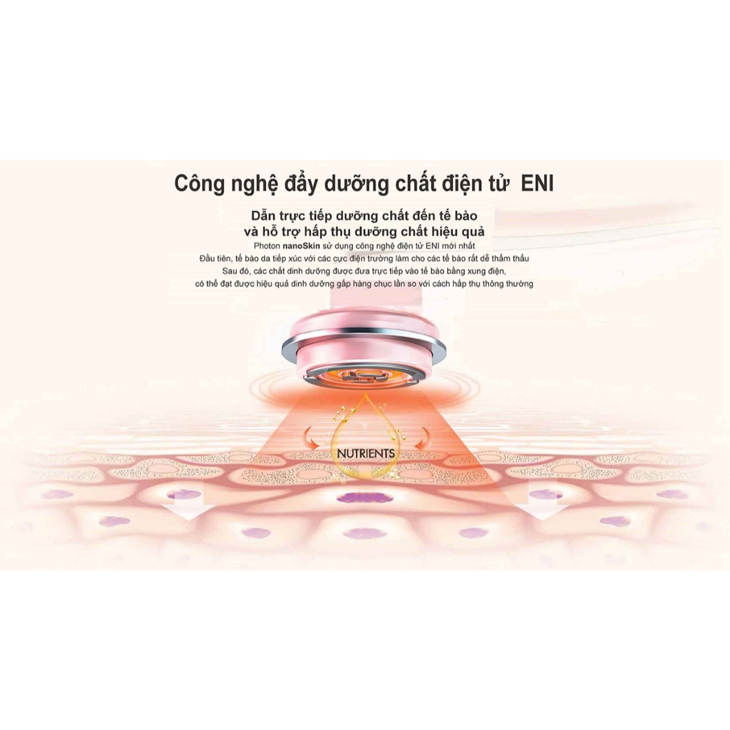 Máy đẩy tinh chất nâng cơ mặt trẻ hóa da đa năng 9in1 NanoTime F82e HT Beauty, Nâng cơ mặt EMS và Ánh sáng Photon