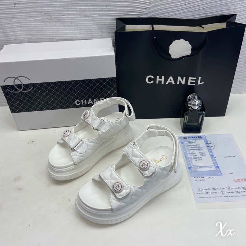 Sandal Chann Neo Xuồng Trắng Đen Kem Full Size 35-39  -  By Anh Dinh Phuong