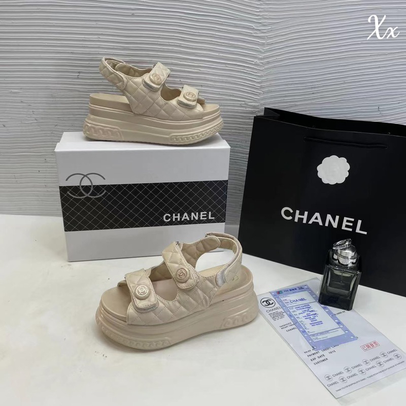 Sandal Chann Neo Xuồng Trắng Đen Kem Full Size 35-39  -  By Anh Dinh Phuong
