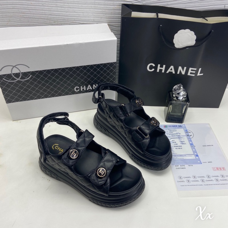 Sandal Chann Neo Xuồng Trắng Đen Kem Full Size 35-39  -  By Anh Dinh Phuong