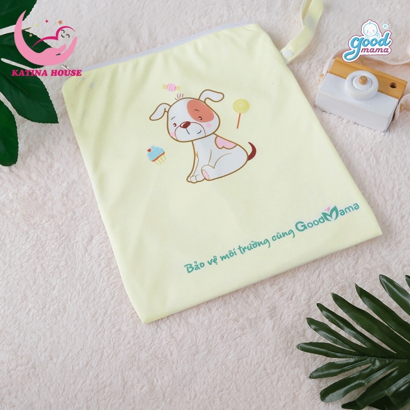 Túi chống thấm Goodmama 28x35cm, không mùi, dai bền, thân thiện với môi trường, giúp đựng đồ ẩm ướt hiệu quả