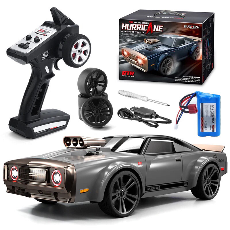 Xe ô tô Drift điều khiển từ xa SCY 16303 Mustang Retro Muscle Car 1/16, tốc độ 40km/h, 4WD, mô hình SUCHIYU SCY16303 RC