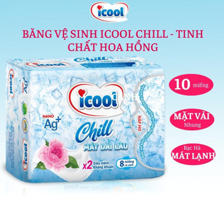Băng Vệ Sinh ICOOL CHILL tinh chất hoa hồng gói 10 miếng {1 gói}