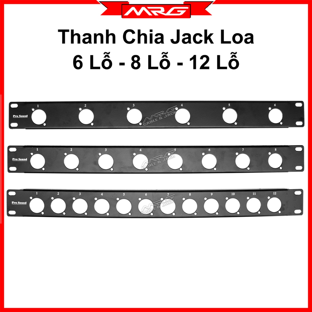 Thanh Chia Jack Loa 6 Lỗ 8 Lỗ 12 Lỗ, thanh sắt 6 lỗ 8 lỗ 12 lỗ gắn tủ âm thanh thanh, giá 1 thanh.