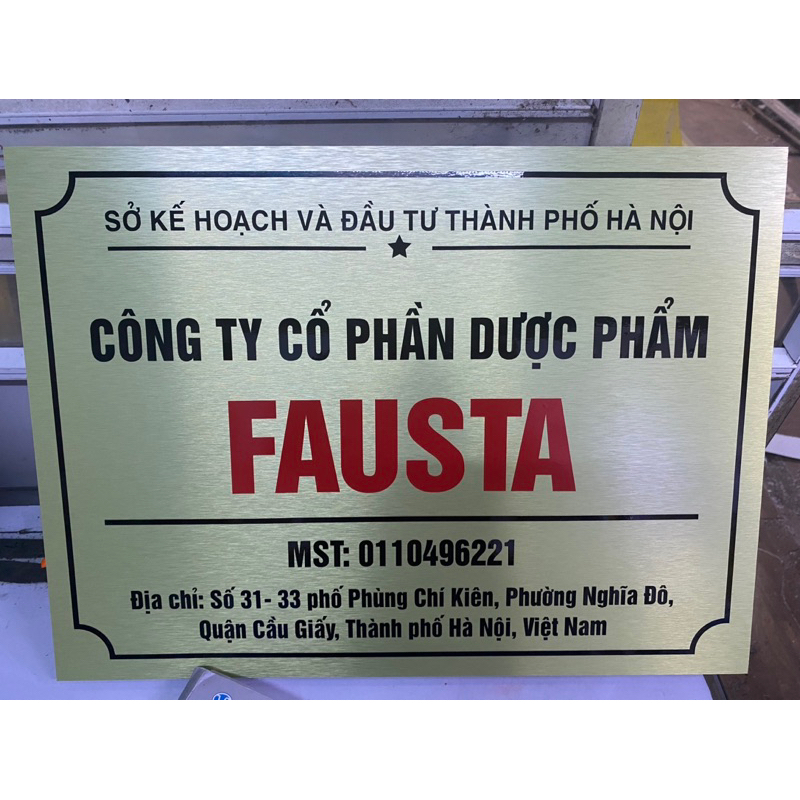 Biển tên công ty bằng mica