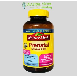 [Date 05/25 ] Viên Uống BÀ BẦU Nature Made – Prenatal Multi +DHA 150 Viên