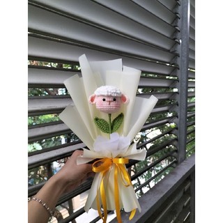 hoa cừu len handmade