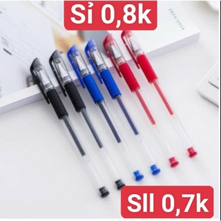 Bút bi nước 0.5mm, mực đều, đẹp, đủ màu xanh đen đỏ