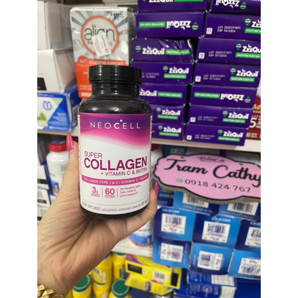 Thanh lý date 10-2024 hộp collagen neocell 180 viên