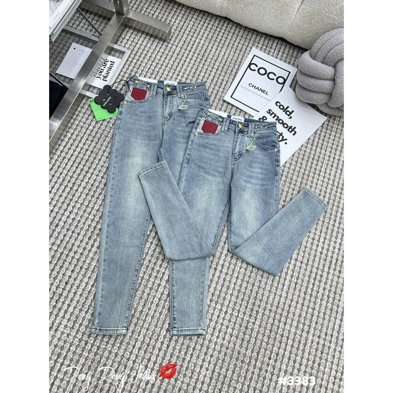 Quần jeans skinny cạp cao chất co giãn hàng QCL1