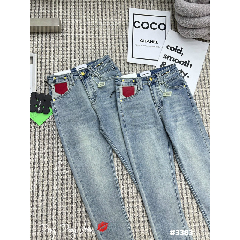 Quần jeans skinny cạp cao chất co giãn hàng QCL1