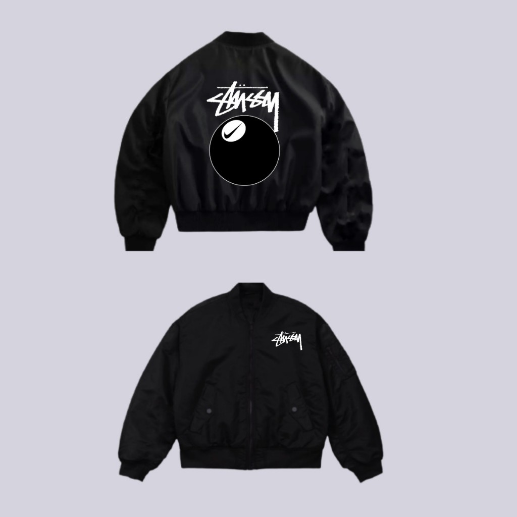 Áo Bomber Stussy Nike , Stussy , BI A , Cao Cấp Dày Dặn  Trần Bông 3 Lớp,Áo Khoác Bomber Uninsex Nam Nữ st003 ACA_STORE