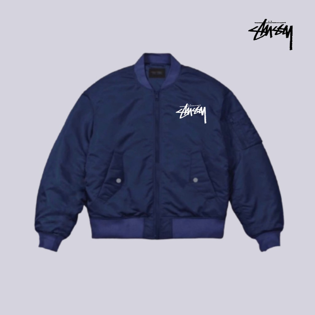 Áo Bomber Stussy Nike , Stussy , BI A , Cao Cấp Dày Dặn  Trần Bông 3 Lớp,Áo Khoác Bomber Uninsex Nam Nữ st003 ACA_STORE