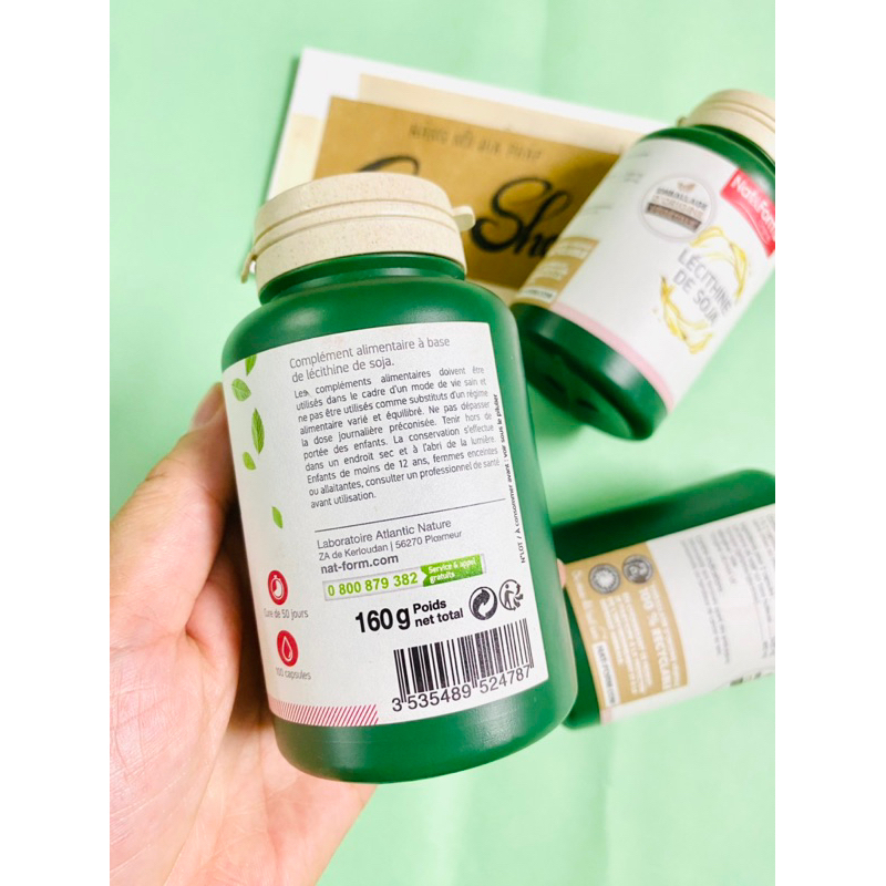 Viên uống mầm đậu nành Lecithine de Soja Nat Form 100 viên