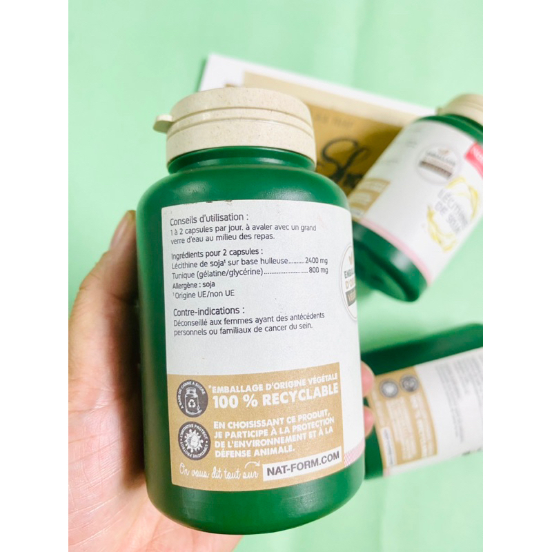 Viên uống mầm đậu nành Lecithine de Soja Nat Form 100 viên