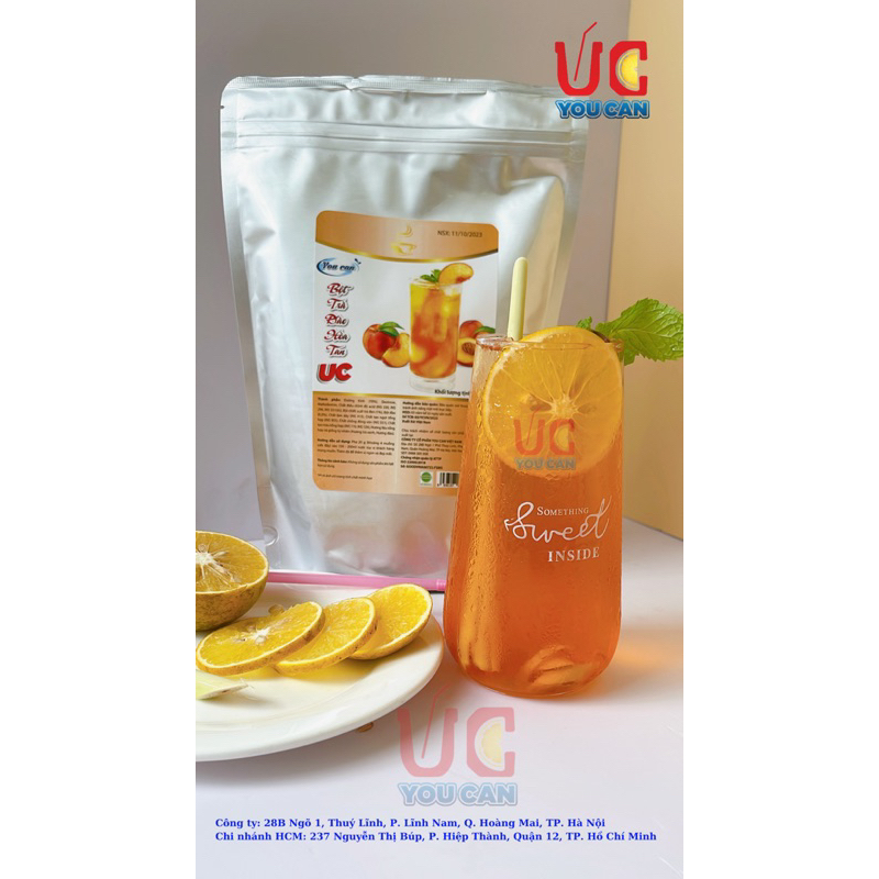 TRÀ ĐÀO HÒA TAN UC hàng chính hãng/ Bột trà hoa quả PHA SẴN SIÊU NHANH thơm ngon chuẩn vị.