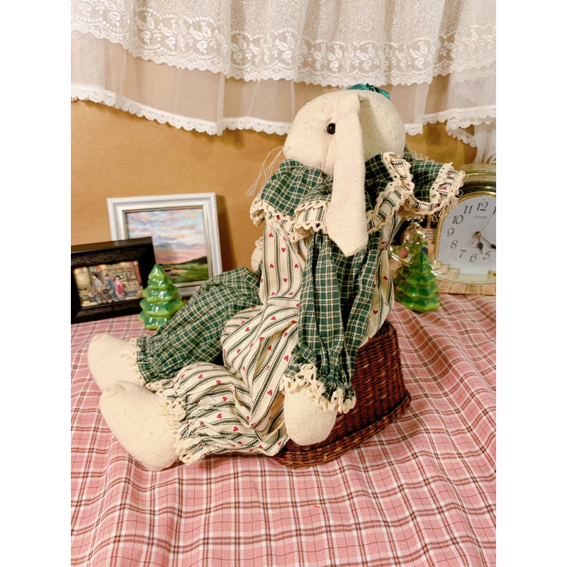 Gấu bông thỏ vải vintage clown chú hề thú nhồi bông đồ chơi dễ thương