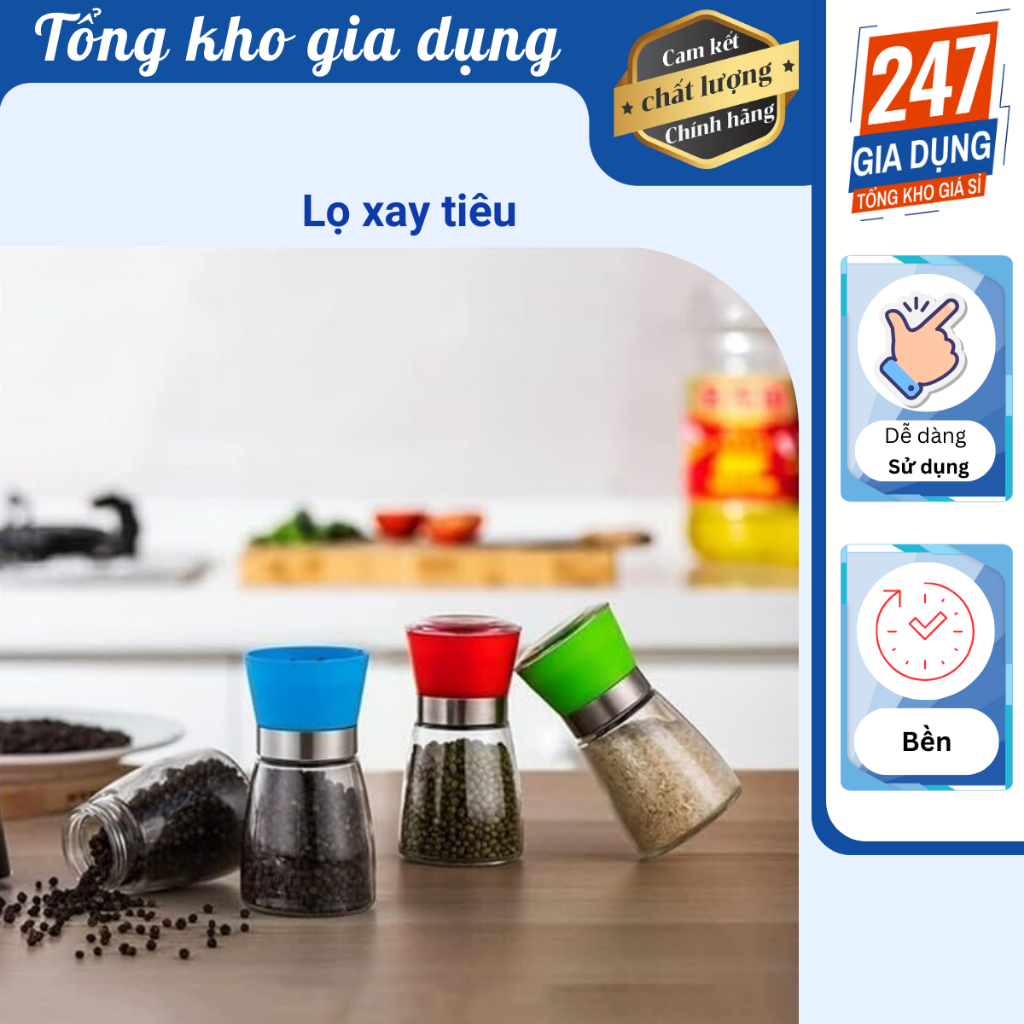 Lọ xay tiêu thủy tinh