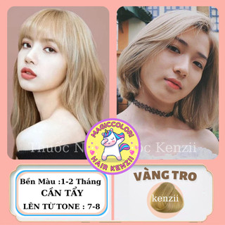 Thuốc nhuộm tóc VÀNG TRO - VÀNG KHÓI lên từ tone 8 tặng oxi găng tay mũ trùm
