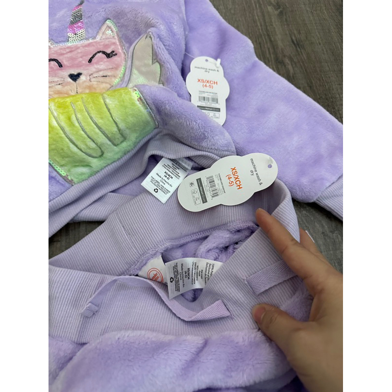 Bộ lông mèo tím wn us cho bé