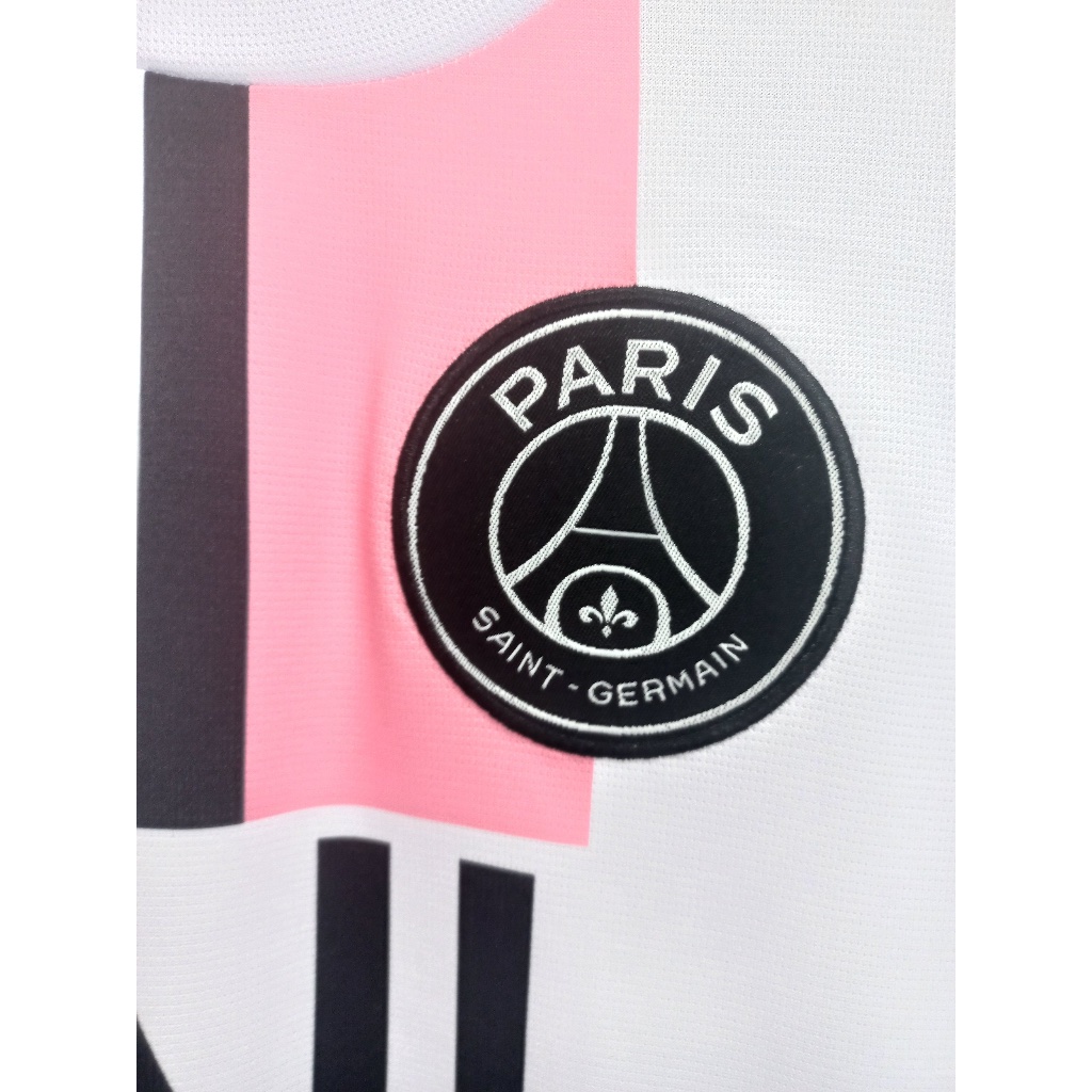 Bộ Quần Áo Bóng Đá CLB PSG Trắng Hồng - Đồ Đá Banh Mẫu Mới 2024 - Vải Mè Cao Cấp, Mát, Bền - Logo Thêu - TR Sport