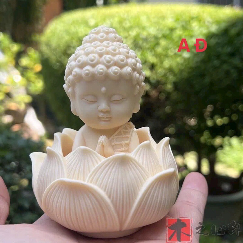 Tượng phật mini , tượng phật ngồi đài sen, để ô tô decor nhà bàn làm việc cầu bình an may mắn tượng adidathích ca mâu ni
