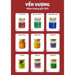 Yến Vương Kids- Yến Sào 35% Chưng Đường Phèn-đường kiềng-đông trùng-nhân sâm-táo đỏ-collagen-hạt sen chia