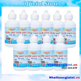 Lốc 10 chai oxy già 3% vĩnh phúc 60ml