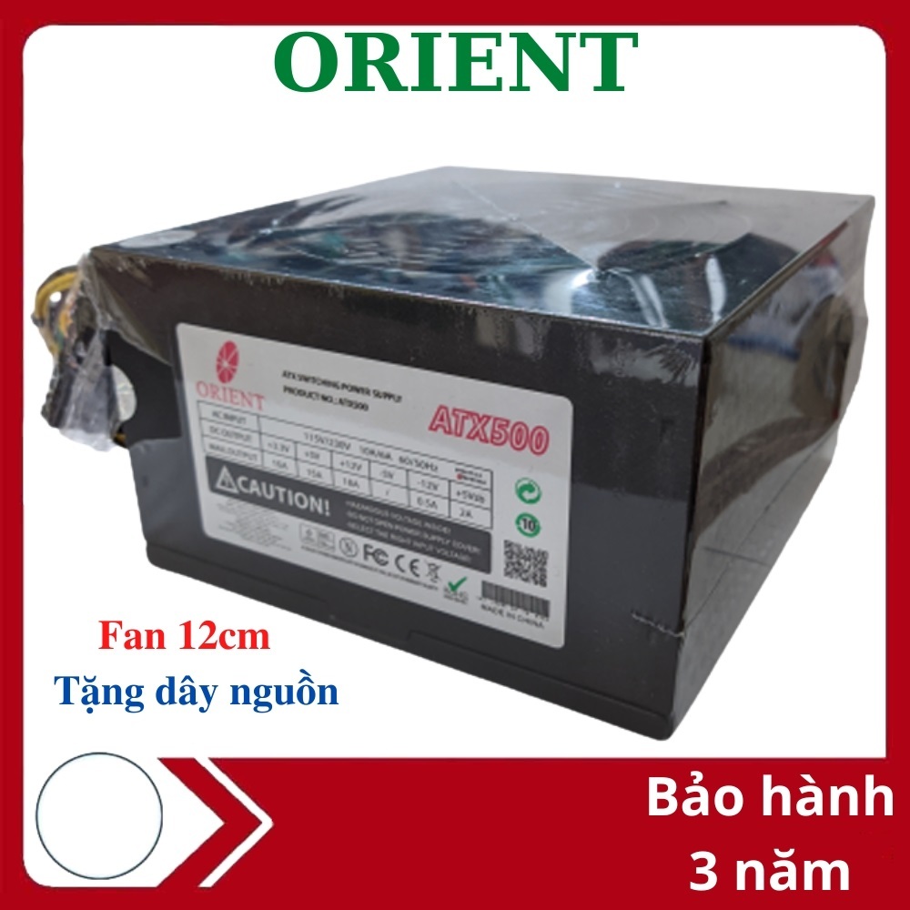 Nguồn Máy Tính Orien 450W 500W – Cho PC Văn Phòng, Gaming Nhẹ, Hoạt Động Ổn Định,Chính Hãng Bảo Hành