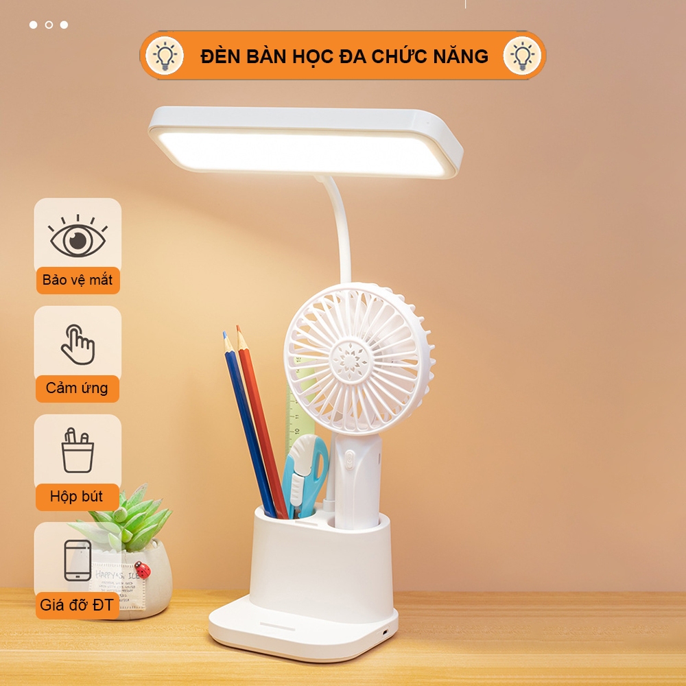 Đèn học chống cận thị để bàn Sidohome VS3600 gập gọn tích điện 3 chế độ