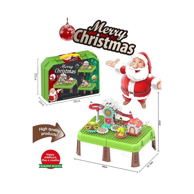 Bàn lego chủ đề ông già Noel - Món Quà Giáng Sinh Cho Bé  - Quà Noel - Christmas