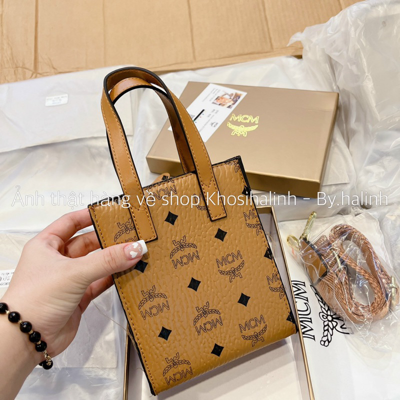 💥Fullbox 💥 Túi đựng Điện Thoại M.C.M size17 Kèm Dây Đeo Chéo Và Tag