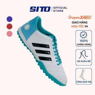 Giày bóng đá Newmos 11 Pro Trắng Xanh cỏ nhân tạo thể thao nam chính hãng - NM001