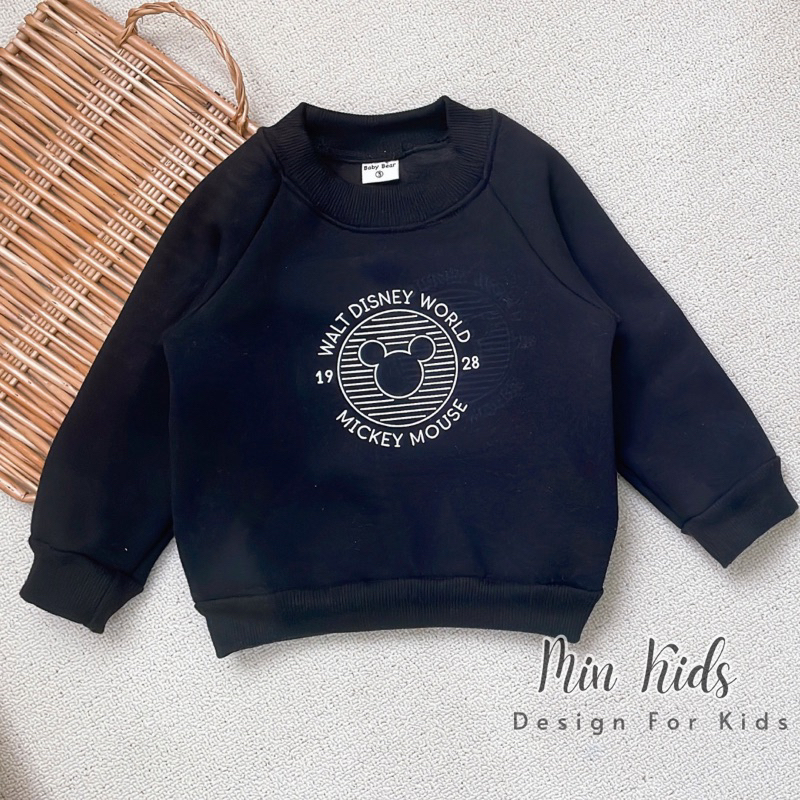 Áo nỉ mềm mại in hình dễ thương cho bé