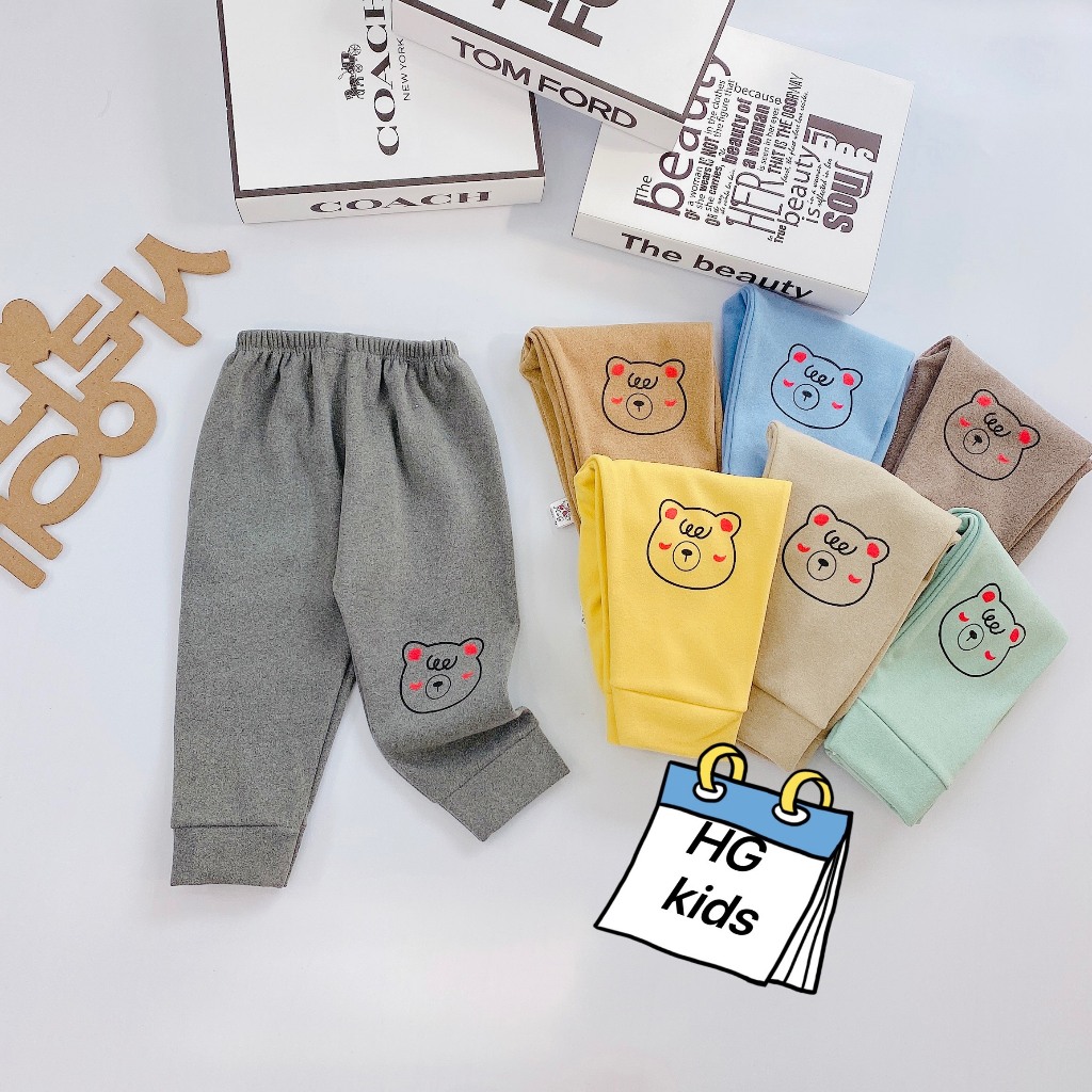 Quần dài cho bé chất bozip bé trai bé gái từ 5-16kg LYBABY QCD22